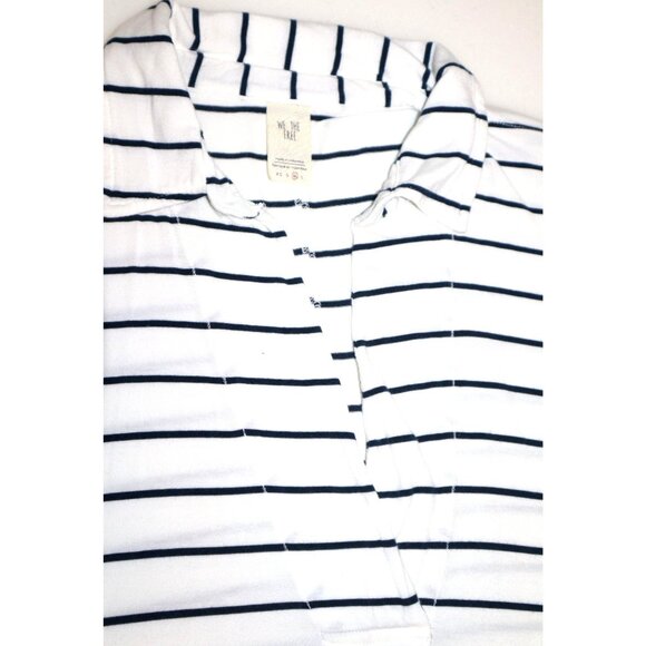 We The Free Striped Oversized Collared Top Classic Coastal Preppy Aesthetic - Picture 5 of 8